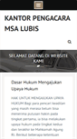 Mobile Screenshot of kantorpengacara-msa-lubis.com